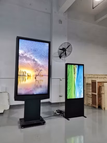 Dooh Digital Signage 3000nit Tamaños personalizados disponibles Modo vertical Escaparate de escaparate